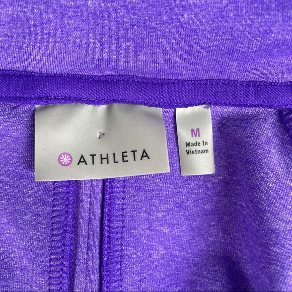 Athleta Rishi Jacket Yoga Hoodie Size M Medium Purple 59006 Hoody Zip Front L/S - Picture 5 of 10